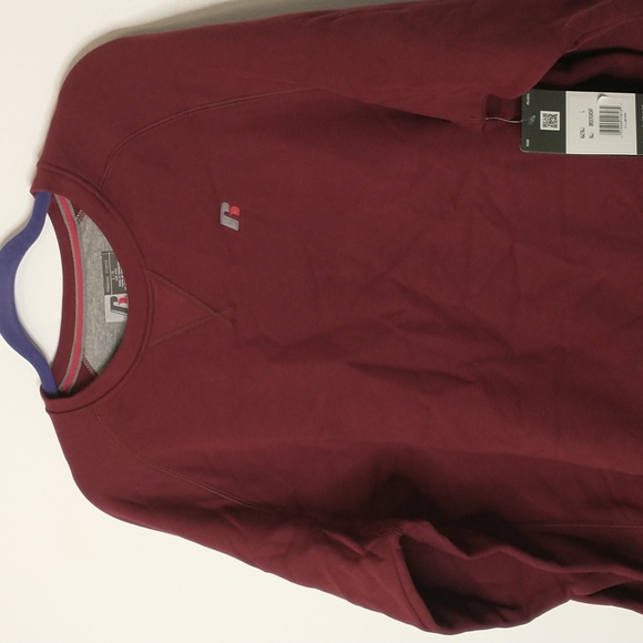 Russell red burgundy pullover sweatshirt - Picture 2 of 5